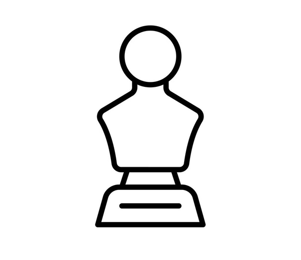 статуя честь одиночна ізольована ікона з контурним стилем Векторний дизайн ілюстрація
 - Вектор, зображення