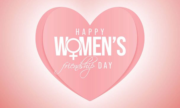 Ulusal Kadınlar Dostluk Günü, kadınlar arasında özel dostluğu desteklemek için her yıl Eylül ayında kutlanır. Vektör illüstrasyonu - Vektör, Görsel