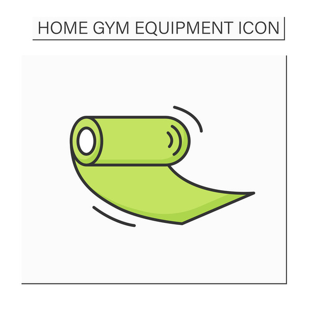 Yoga mat color icon - Vector, Image