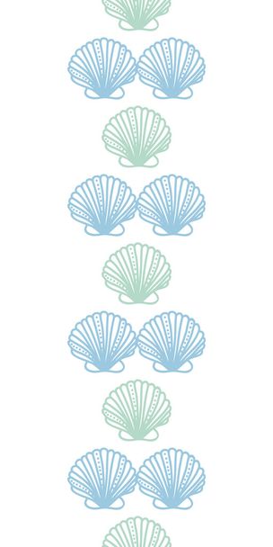 Abstract seashels stripes vertical seamless pattern background - Vetor, Imagem