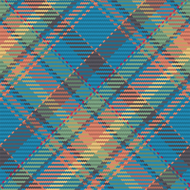 スコットランドのタータンのシームレスなパターンが再生されます。チェック生地の質感で繰り返し背景。平たいベクトルの背景｜print. - ベクター画像