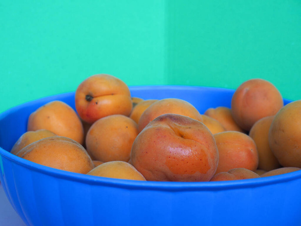 orange apricot (scientific name Prunus armeniaca) vegetarian fruit food - Photo, Image