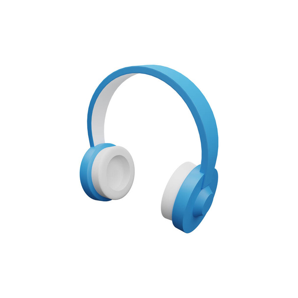 3D słuchawki ilustracji izolowane na białym. Ikona słuchawek 3D  - Zdjęcie, obraz