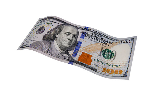 Új amerikai dollár, amerikai bankjegy, fodros bankjegy pénz - Fotó, kép