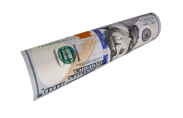 Nový americký dolar, americká bankovka, stočené bankovky - Fotografie, Obrázek