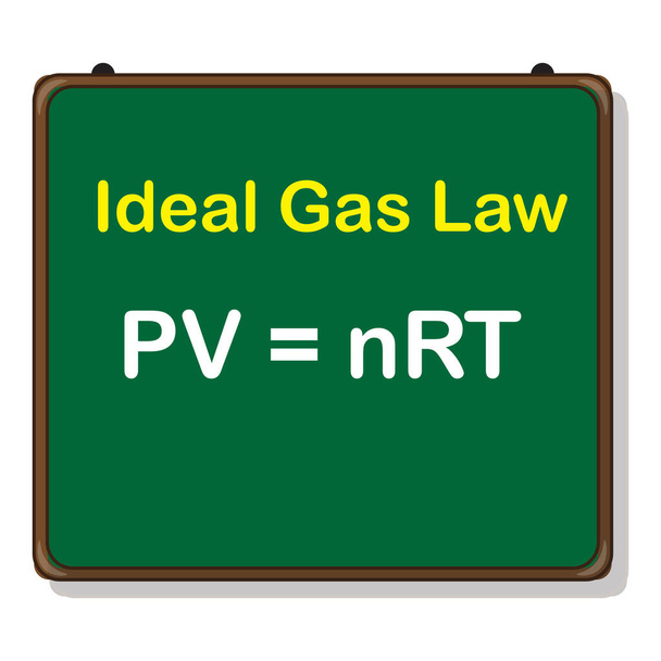 Ley de gas ideal sobre fondo blanco - Vector, Imagen