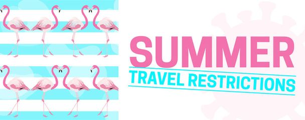 Happy Summer Travel Restrictions Illustration  - Vector, Image