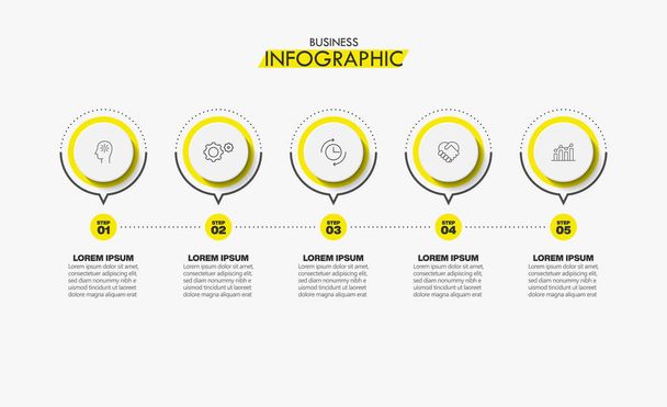 Bemutató üzleti infografikai sablon - Vektor, kép