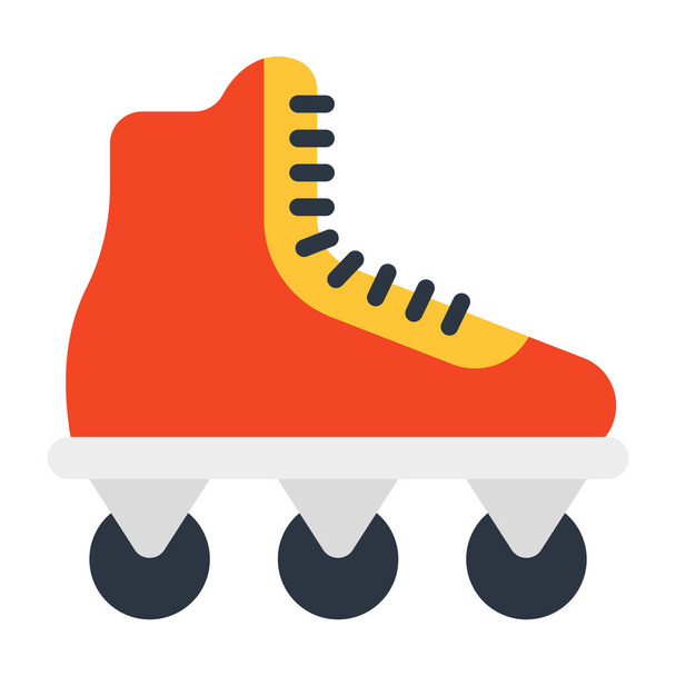 Avontuurlijk schoeisel icoon, plat ontwerp van schaatsen - Vector, afbeelding