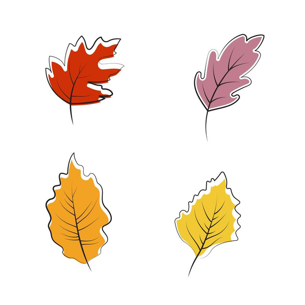 Herbst Element Vector Ikone Design Illustration Vorlage - Vektor, Bild