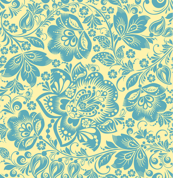 turquoise floral seamless pattern. - Vettoriali, immagini
