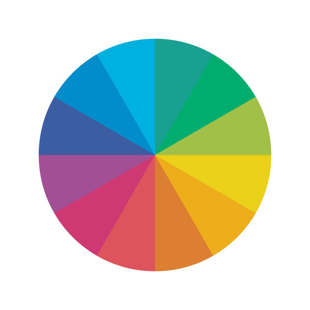 Farbrad Palettenspektrum verschiedene Farbkreise - Vektor, Bild