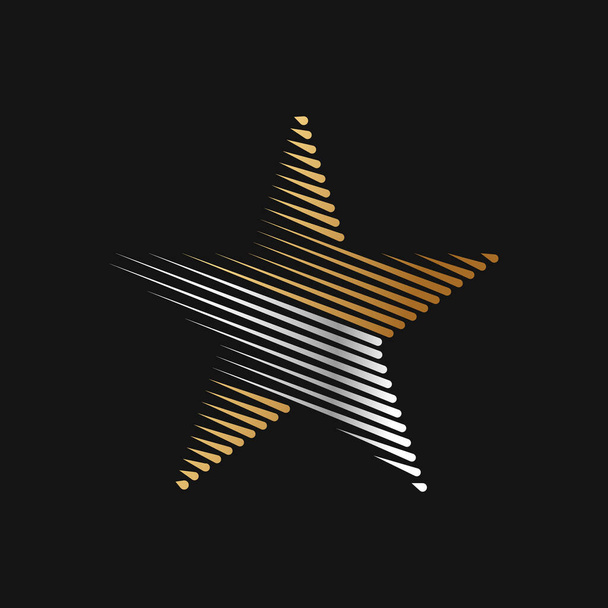 Abstraktní ikona Star Logo Design vektorové šablony. Jednoduchý a elegantní design loga Star. Star Logo ikona vektor design šablona pro podnikání, branding, společnost, webové stránky, symbol, korporace, logo. - Vektor, obrázek