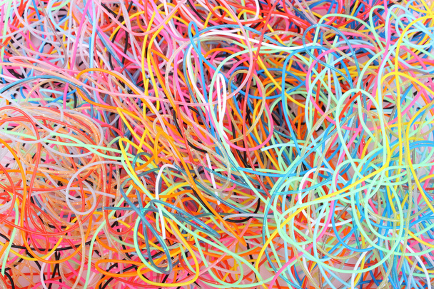 Colored wires entangled in the lump - Photo, Image
