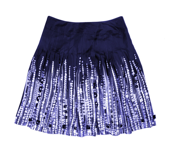 Blue women skirt isolated on white - Photo, Image