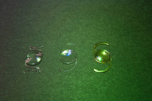 closeup photo of foldable itraocular lens for cataract surgery - Photo, Image