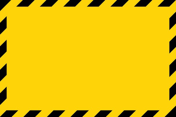 黒と黄色の斜線の縞模様。ブランクベクトルイラスト警告の背景。ハザード注意サインテープ。注目テキストのためのスペース . - ベクター画像