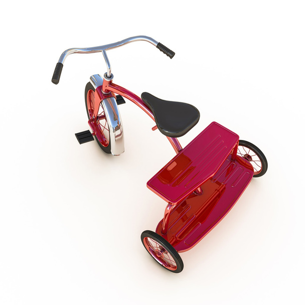 red tricycle - Фото, изображение
