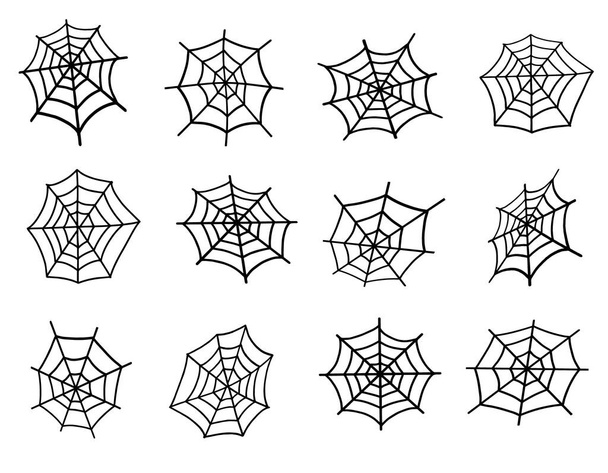 Conjunto de teias de aranha. .. Ilustração vetorial i - Vetor, Imagem