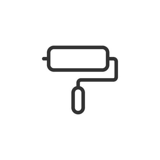 Icono de rodillo de pintura aislado sobre fondo blanco. Pintura símbolo moderno, simple, vector, icono para el diseño del sitio web, aplicación móvil, ui. Ilustración vectorial - Vector, imagen