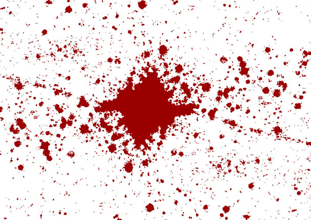 vector splatter red blood color isolated background design. illustration vector design. - Vector, Image