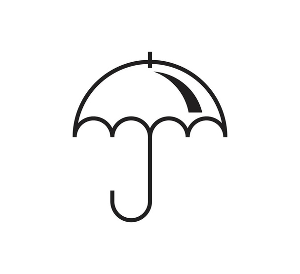paraguas logotipo vector diseño plantilla - Vector, imagen