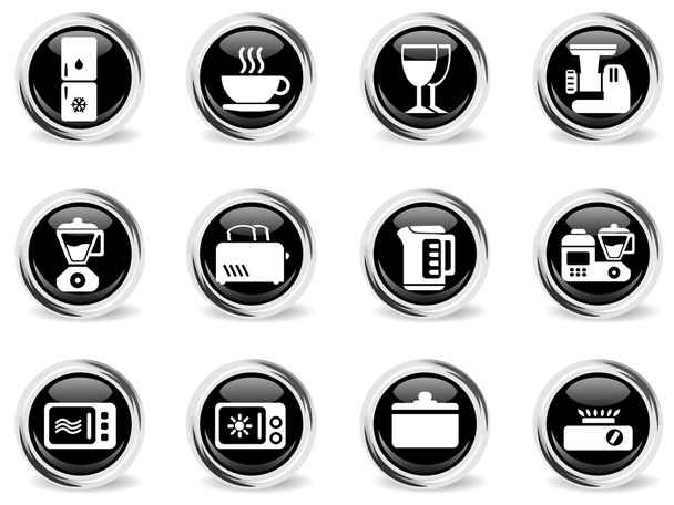 Kitchen Utensils Icon Set - ベクター画像