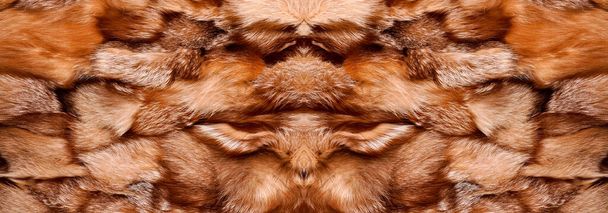 Textura de piel natural, ropa de abrigo de lujo para la moda femenina, textura de abrigo de piel usada por las mujeres en invierno - Foto, Imagen