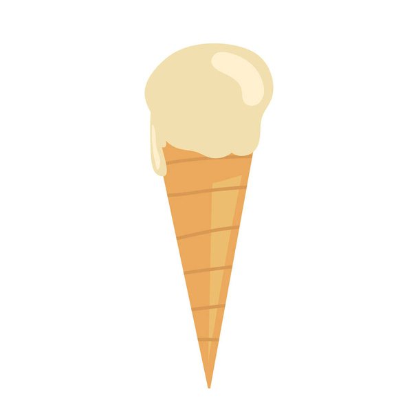 Realistic ice cream on white background - Vector illustration - Vector, imagen