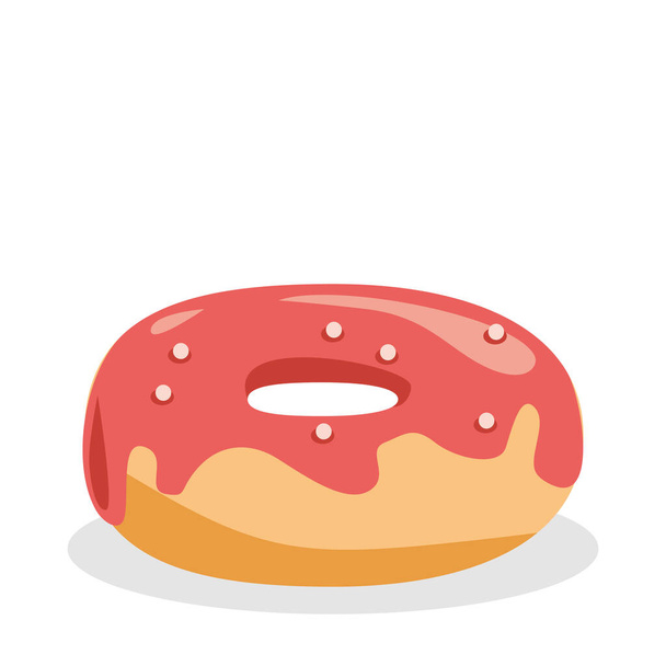 Realistische ronde donut op witte achtergrond - Vector illustratie - Vector, afbeelding