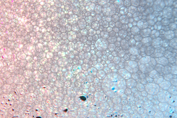 renkli sabun köpüğünün makro fotoğrafı - Fotoğraf, Görsel