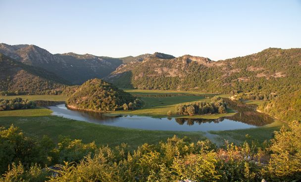 crnojevica řeka do národního parku Skadarské jezero, Černá Hora  - Fotografie, Obrázek