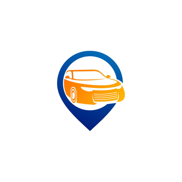 Векторний шаблон логотипу Point Car, концепції дизайну логотипу Creative Car
 - Вектор, зображення