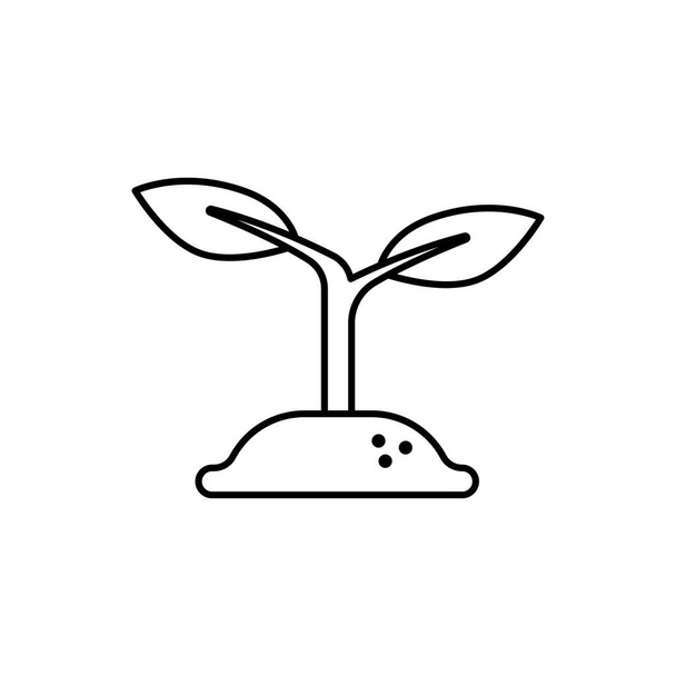 Wachstum Pflanze Symbol Vektor Illustration - Vektor, Bild