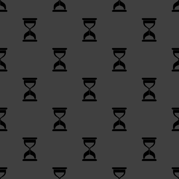 ikona webové pískové hodiny skleněné časovač. plochý design. šedý vzor bezešvé. - Vektor, obrázek