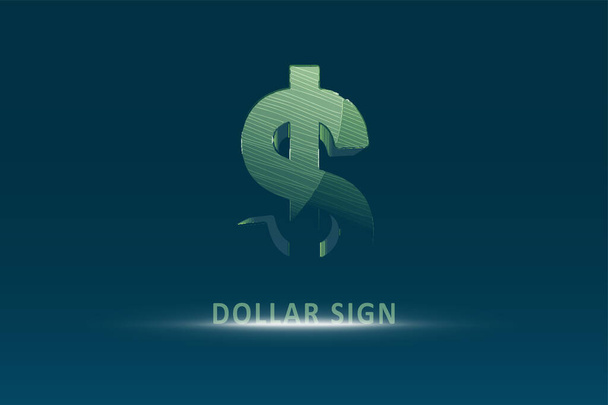 Abstract Dollar Sign. Futuristic illustration of business sign. Graphic concept for your design - Vecteur, image