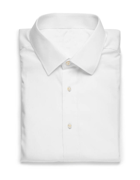 Κομψό ανδρικό πουκάμισο σε λευκό φόντο - Φωτογραφία, εικόνα