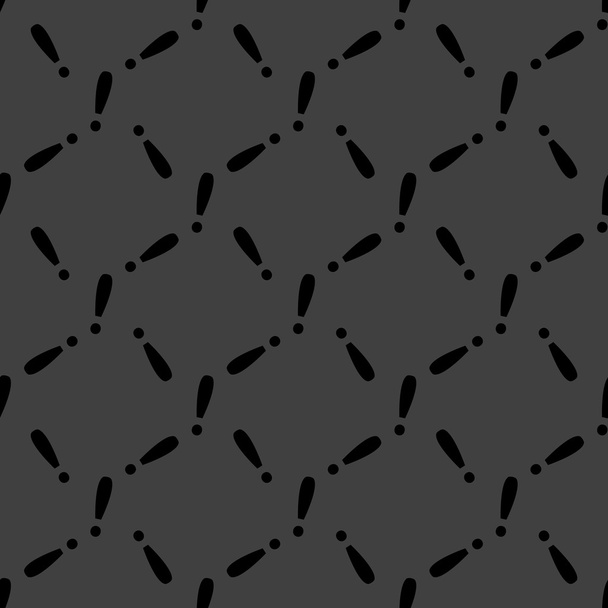 The exclamation point web icon. flat design. Seamless gray pattern. - Vector, Image