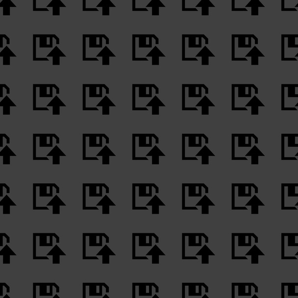 Diskette Web-Icon hochladen. flache Bauweise. nahtloses Muster. - Vektor, Bild