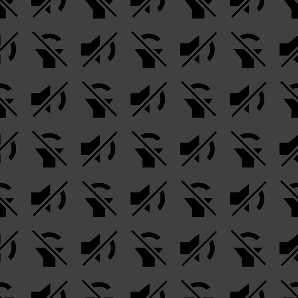 Mute geluid web pictogram. platte ontwerp. naadloze patroon. - Vector, afbeelding