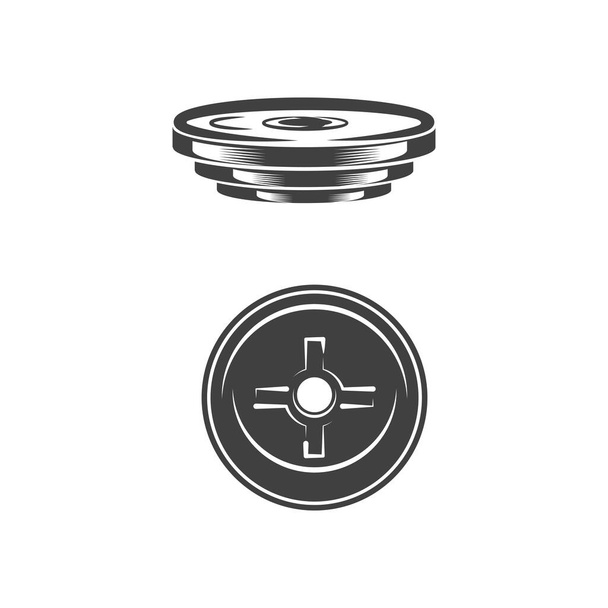 Objeto do vetor e ícones para etiqueta do esporte, emblema do ginásio, projeto do logotipo da aptidão - Vetor, Imagem