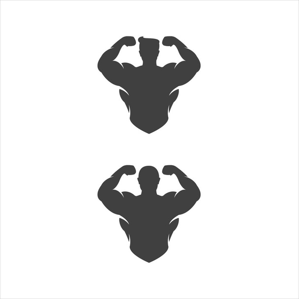 Vektor tárgy és ikonok Sport Label, Tornaterem jelvény, Fitness Logo Design - Vektor, kép