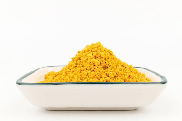 Жовтий каррі-порох. Інгредієнти для каррі. Індійська культура - Фото, зображення