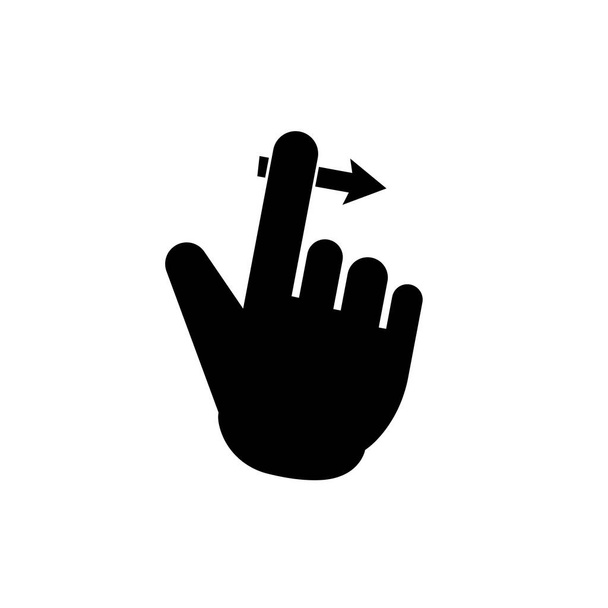 Swipe Gesture Illustration on white background - Photo, Image