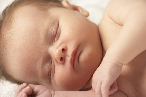 Close Up Of Baby Sleeping On Towel - Fotó, kép
