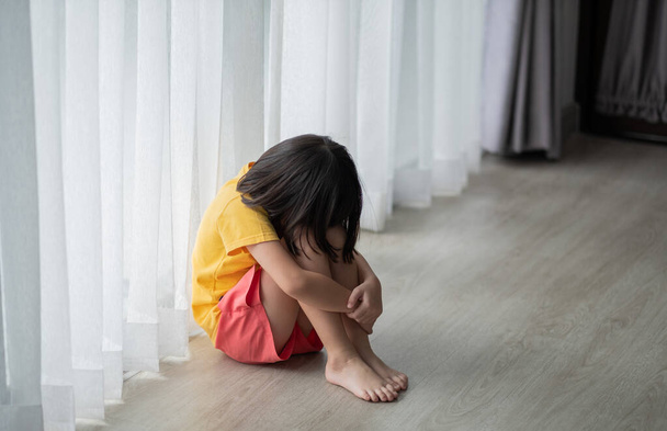 Children crying, little girl feeling sad, kid unhapp - Photo, Image