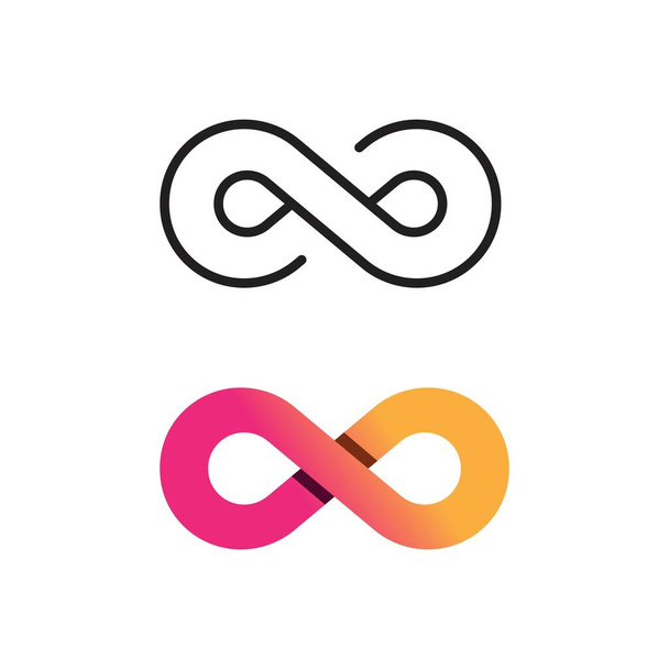 Infinity Design Illustrazione icona vettoriale Logo template design - Vettoriali, immagini