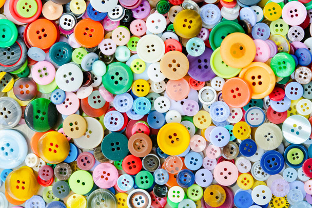 Renkli karışık dikiş düğmeleri arkaplanı. Üst görünüm - Fotoğraf, Görsel