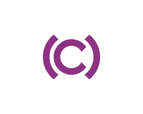 C CC Letter logo tasarım vektör şablonu - Vektör, Görsel