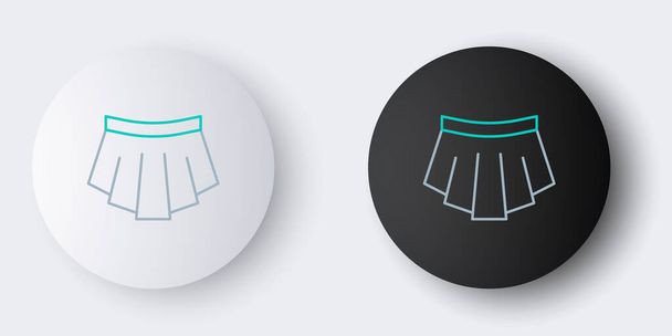 Line Skirt icoon geïsoleerd op grijze achtergrond. Kleurrijk concept. Vector - Vector, afbeelding